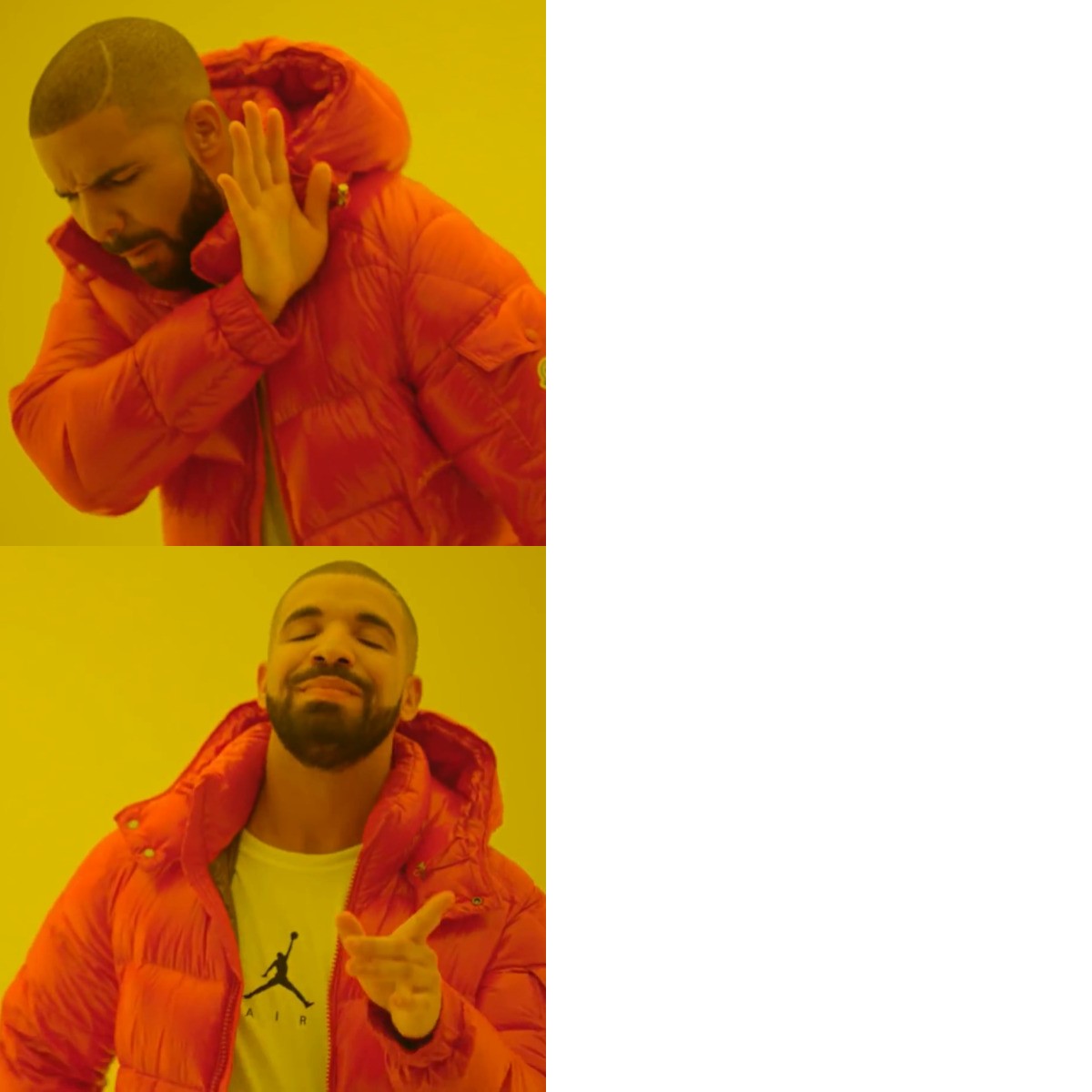 Drake Hotline Bling meme about Dixxon